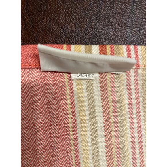Pottery Barn Morgan Red Striped Cafe Valance Set of 2 44x13 Classic Y2K - Picture 2 of 5